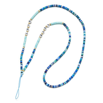 Boho New Summer Colorful Clay Mobile Phone Chain Lanyards for Women Girls Bohemia Eye Pearl Rope Phone Case Hanging Cord Jewelry daiiibabyyy